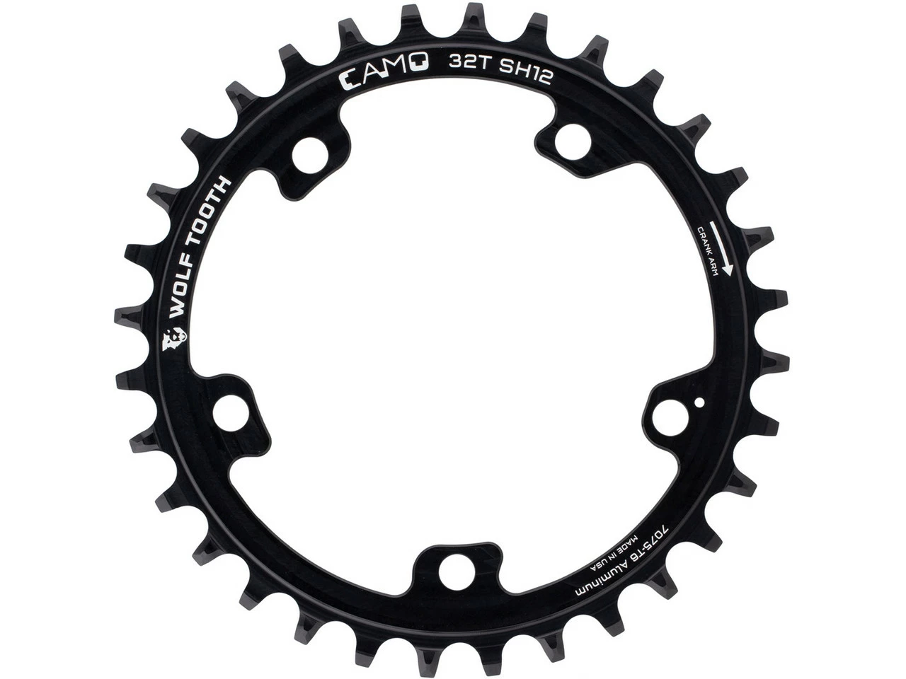 Wolf Tooth Components CAMO Aluminium Round Kettenblatt Für Shimano HG+ 12-fach Kette 3 Wolf Tooth Components CAMO Aluminium Round Kettenblatt Für Shimano HG+ 12-fach Kette