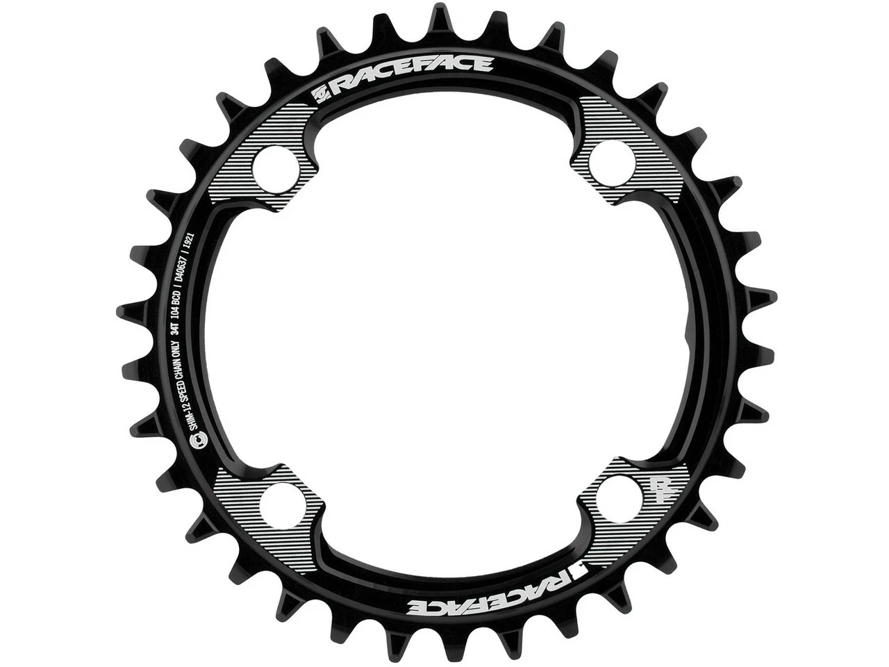 Race Face Narrow Wide Kettenblatt 4-Arm 104 Mm Lochkreis Für Shimano 12-fach 3 Race Face Narrow Wide Kettenblatt 4-Arm 104 Mm Lochkreis Für Shimano 12-fach