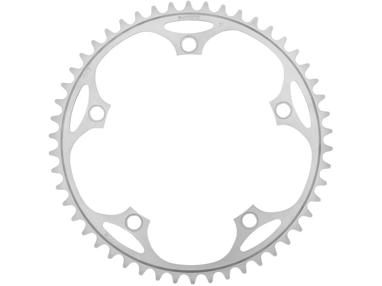 Shimano Dura-Ace Track Kettenblatt FC-7710 5-Arm 1-fach 1/2"x3/32" 3 Shimano Dura-Ace Track Kettenblatt FC-7710 5-Arm 1-fach 1/2"x3/32"