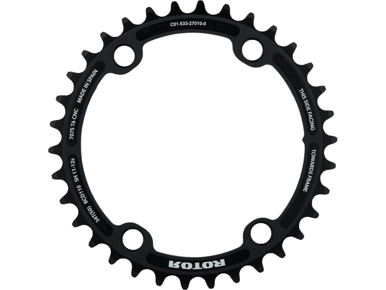 Rotor Kettenblatt Road, 4-Arm, NoQ, 110 Mm Lochkreis 11-/12-fach 5 Rotor Kettenblatt Road, 4-Arm, NoQ, 110 Mm Lochkreis 11-/12-fach – Bild 3